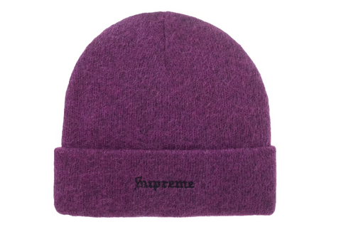 Supreme Mohair Beanie (FW25) Dark Pink