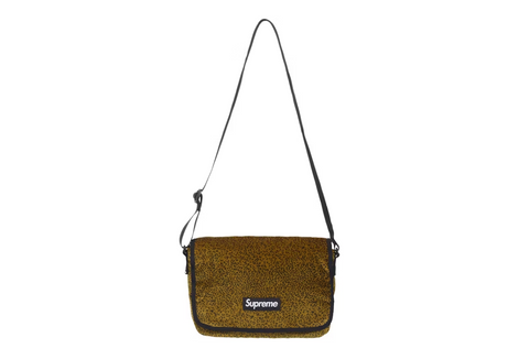 Supreme Velvet Small Messenger Bag Tan Leopard