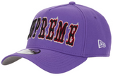 Supreme Gothic Outline Adjustable New Era 59Fifty Fitted Cap Black Purple