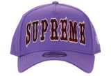 Supreme Gothic Outline Adjustable New Era 59Fifty Fitted Cap Black Purple