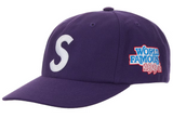 Supreme World Famous S Logo 6-Panel Hat Purple