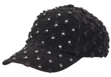 Supreme Hole Punch Rhinestone Denim 6-Panel Black
