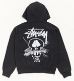 Stussy Fresh Foils Hoodie Garment Dyed Faded Black