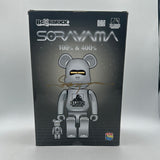Bearbrick x Xlarge x Hajime Sorayama 100% & 400% Set Chrome (Signed by Hajime Sorayama)