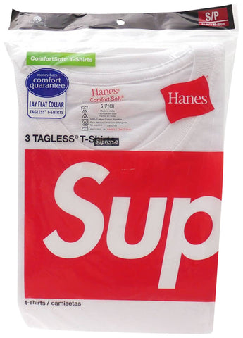 Supreme Hanes Tagless Tees (3 Pack) White