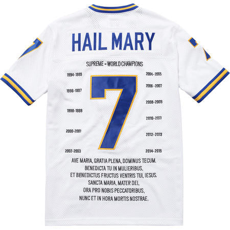 Supreme Hail Mary Football Top White – THE FIX
