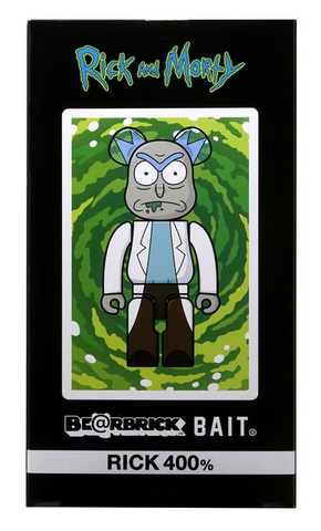 Bearbrick BAIT x Medicom Rick and Morty 400% White