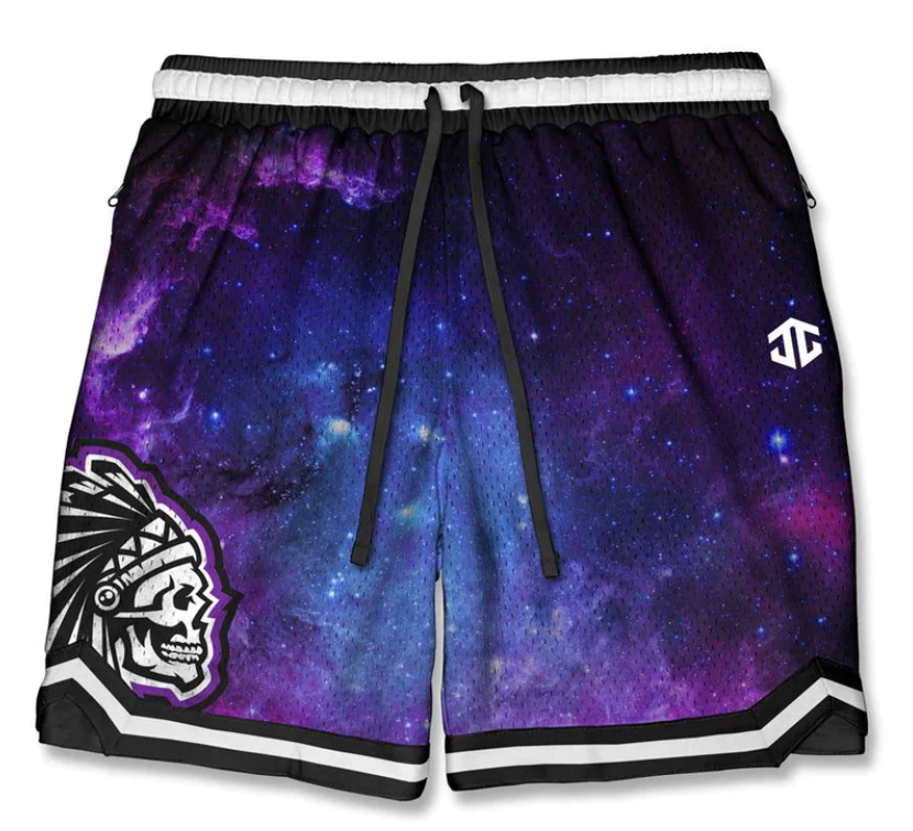 Savs Brand x Swiv x Josh Jacobs Galaxy Basketball Shorts