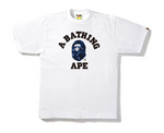 BAPE Color Camo College Tee Tee White & Navy