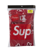 Supreme Hanes Bandana Tagless Tees (2 Pack) Red