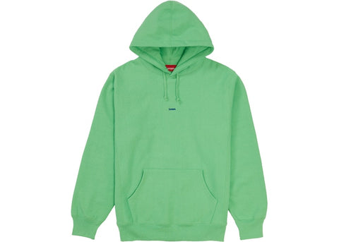 Supreme Micro Logo Hooded Sweatshirt "Bright Green"