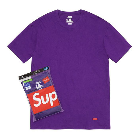 Supreme Hanes Tagless Tees (2 Pack) Purple