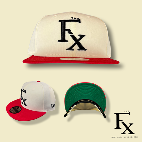 The Fix x New Era Snapback Hat "OG Logo" Sail/Red