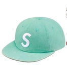 Supreme Washed Denim S Logo 6-Panel "Mint" Cap Hat